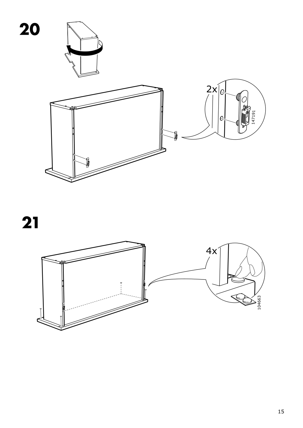 Assembly instructions for IKEA Nordli modular 2 drawer chest anthracite | Page 15 - IKEA NORDLI 5-drawer chest 592.480.37