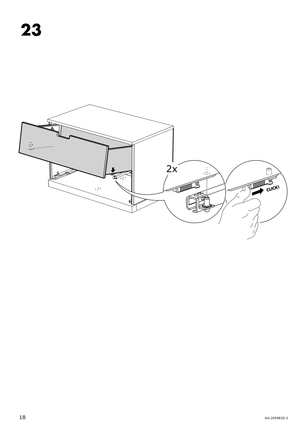 Assembly instructions for IKEA Nordli modular 2 drawer chest anthracite | Page 18 - IKEA NORDLI 4-drawer dresser 392.116.95