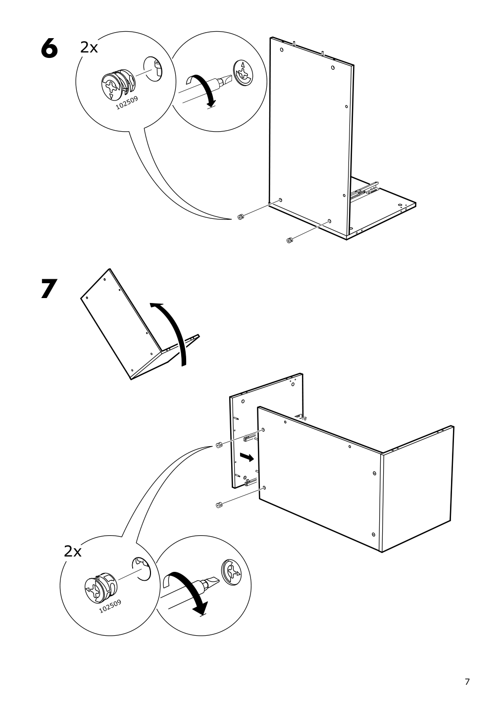 Assembly instructions for IKEA Nordli modular 2 drawer chest anthracite | Page 7 - IKEA NORDLI 6-drawer dresser 192.765.60