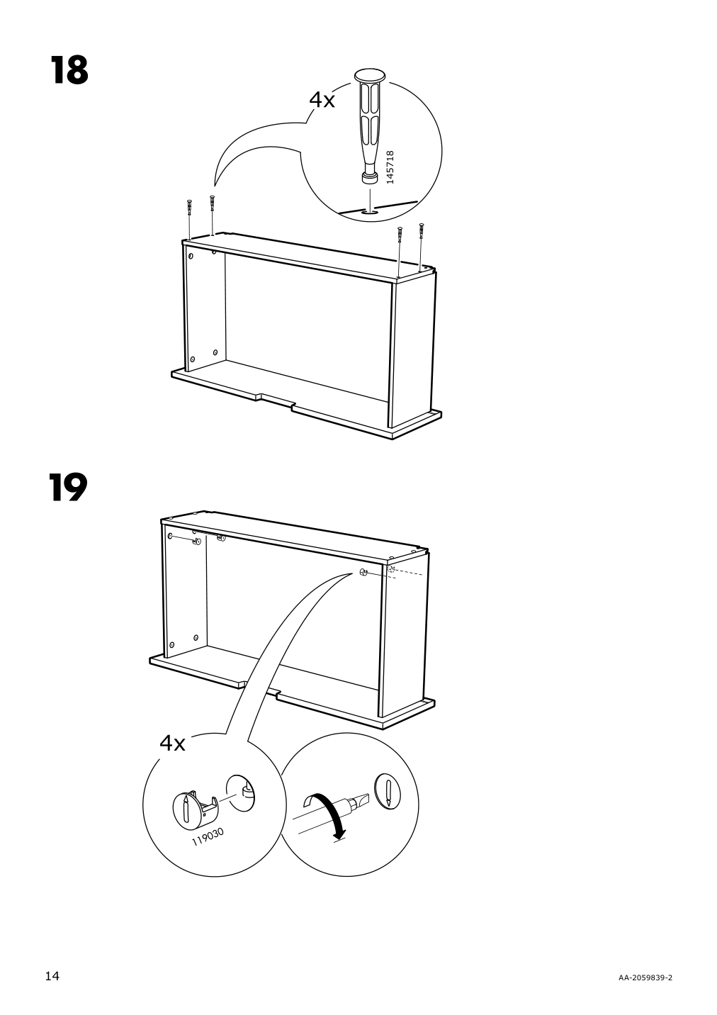 Assembly instructions for IKEA Nordli modular 2 drawer chest white | Page 14 - IKEA NORDLI 10-drawer chest 292.480.10