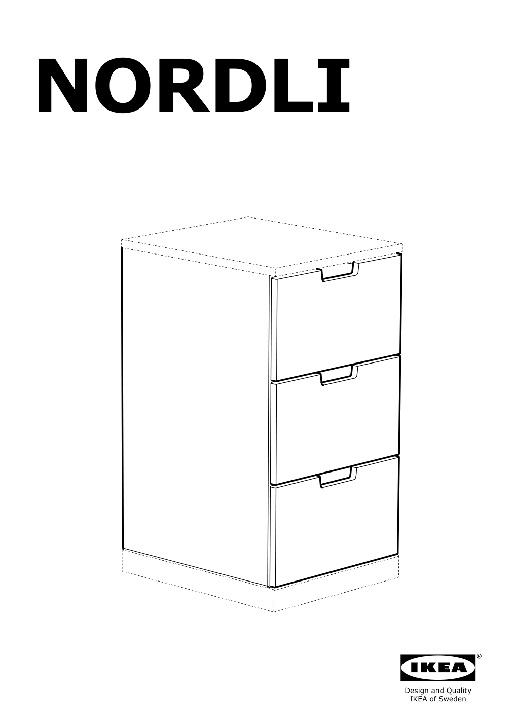 Assembly instructions for IKEA Nordli modular 3 drawer chest anthracite | Page 1 - IKEA NORDLI 5-drawer chest 592.480.37