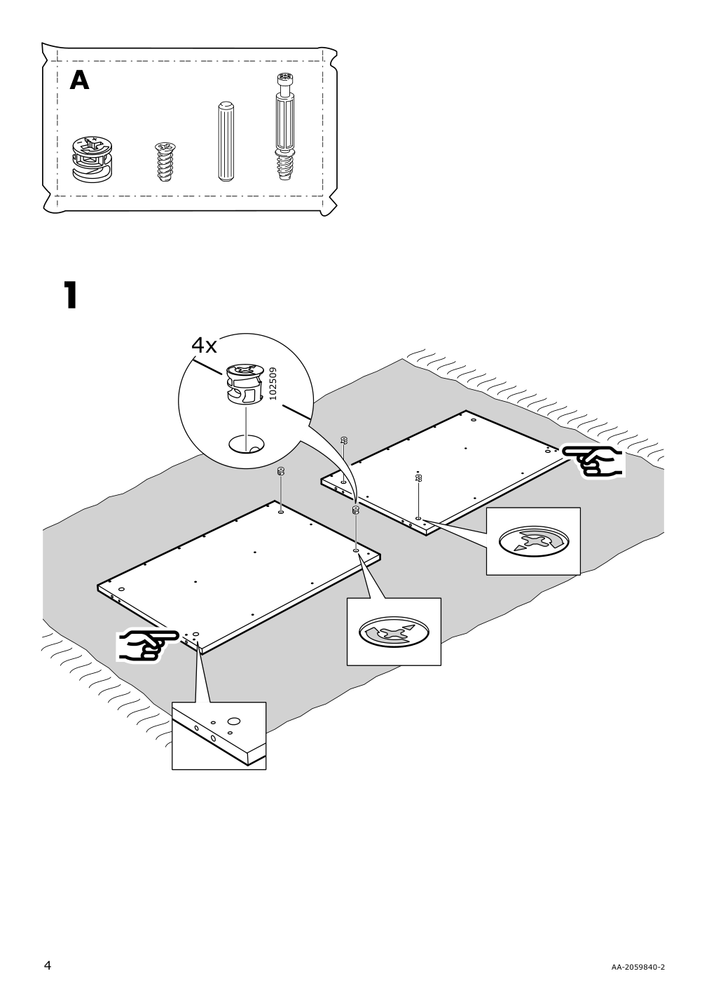 Assembly instructions for IKEA Nordli modular 3 drawer chest anthracite | Page 4 - IKEA NORDLI 7-drawer dresser 892.480.45