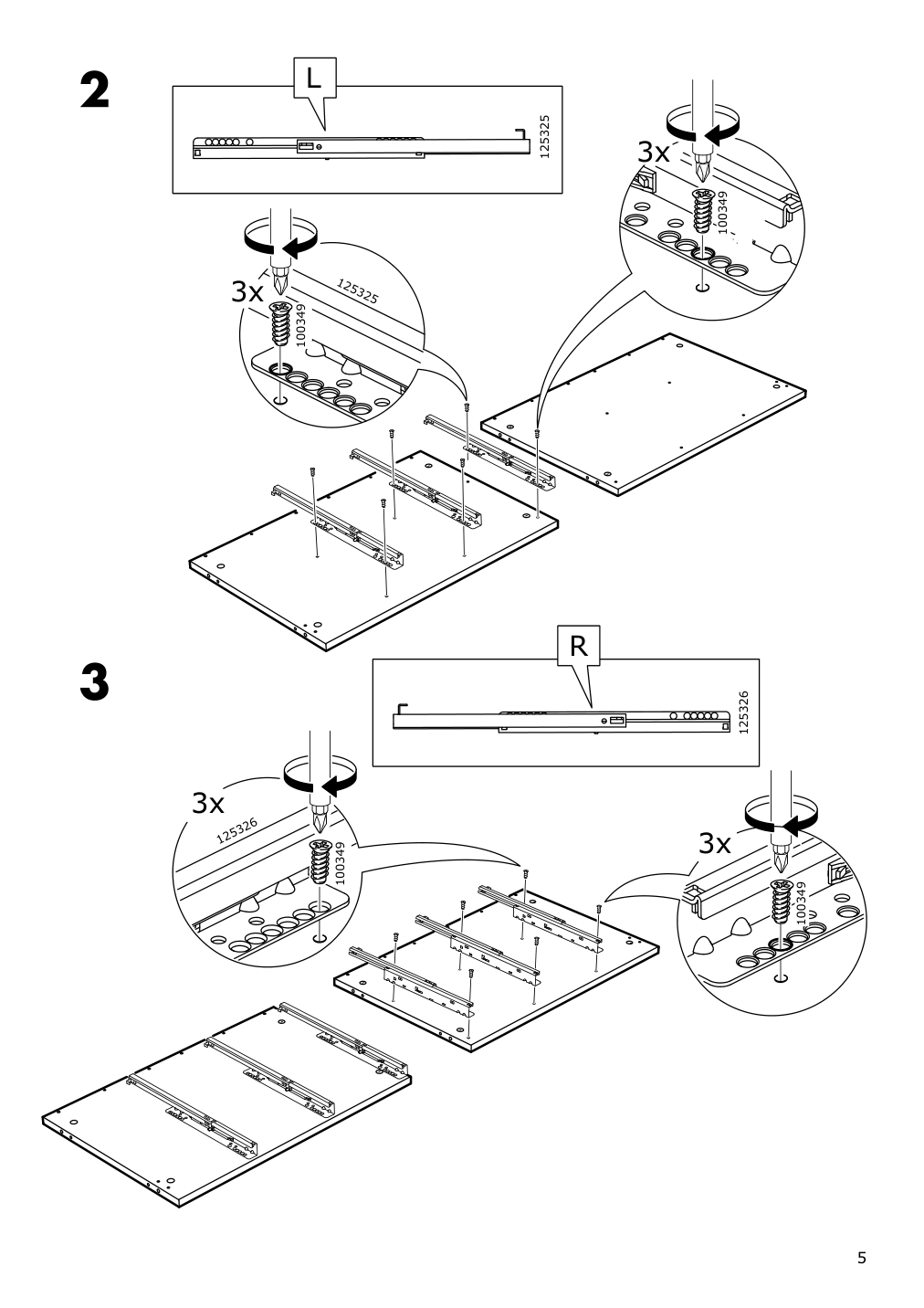 Assembly instructions for IKEA Nordli modular 3 drawer chest anthracite | Page 5 - IKEA NORDLI 7-drawer dresser 892.480.45