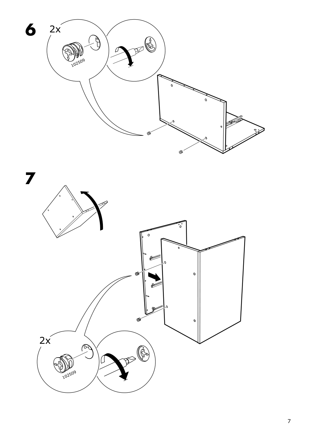 Assembly instructions for IKEA Nordli modular 3 drawer chest anthracite | Page 7 - IKEA NORDLI 7-drawer dresser 892.480.45