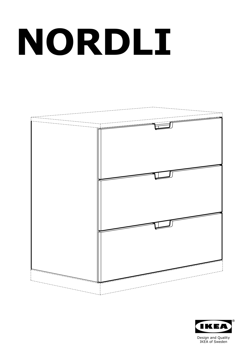 Assembly instructions for IKEA Nordli modular 3 drawer chest anthracite | Page 1 - IKEA NORDLI 9-drawer chest 092.480.49