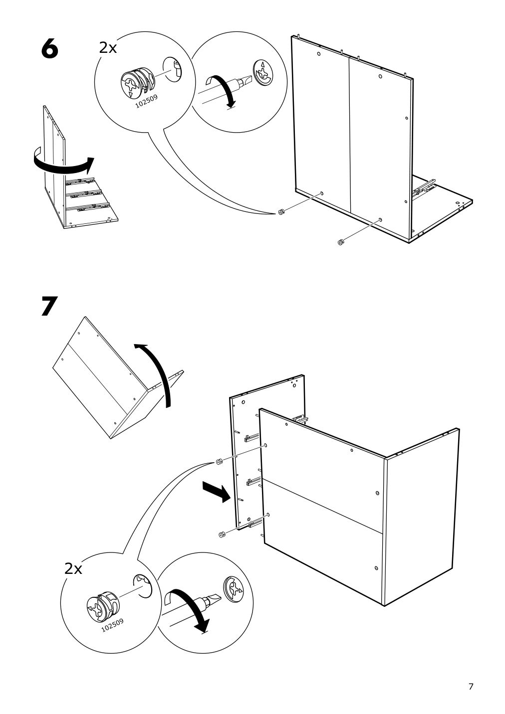 Assembly instructions for IKEA Nordli modular 3 drawer chest anthracite | Page 7 - IKEA NORDLI 9-drawer chest 092.480.49