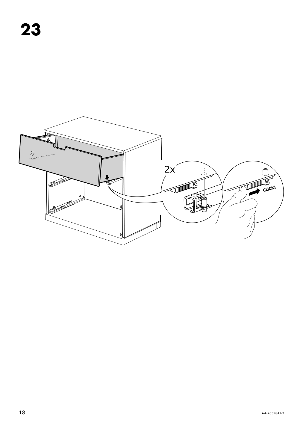 Assembly instructions for IKEA Nordli modular 3 drawer chest white | Page 18 - IKEA NORDLI 5-drawer chest 292.765.50