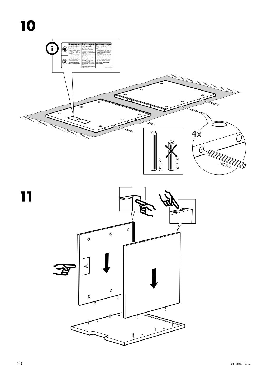 Assembly instructions for IKEA Nordli modular chest anthracite | Page 10 - IKEA NORDLI 2-drawer chest 992.765.37