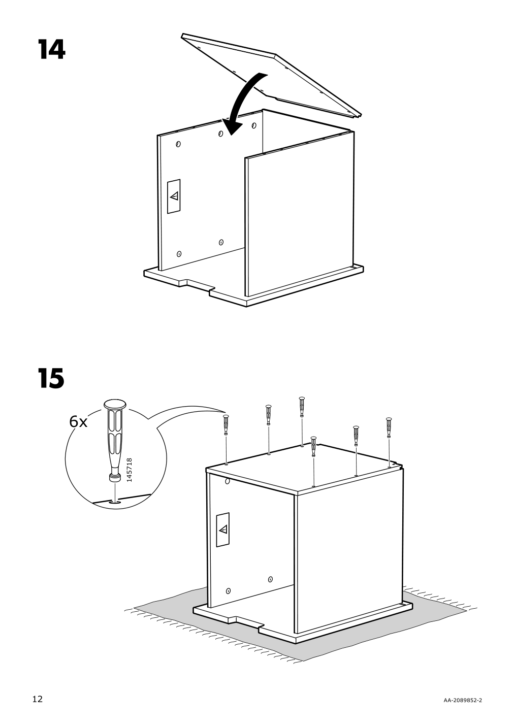 Assembly instructions for IKEA Nordli modular chest anthracite | Page 12 - IKEA NORDLI 6-drawer dresser 192.765.60