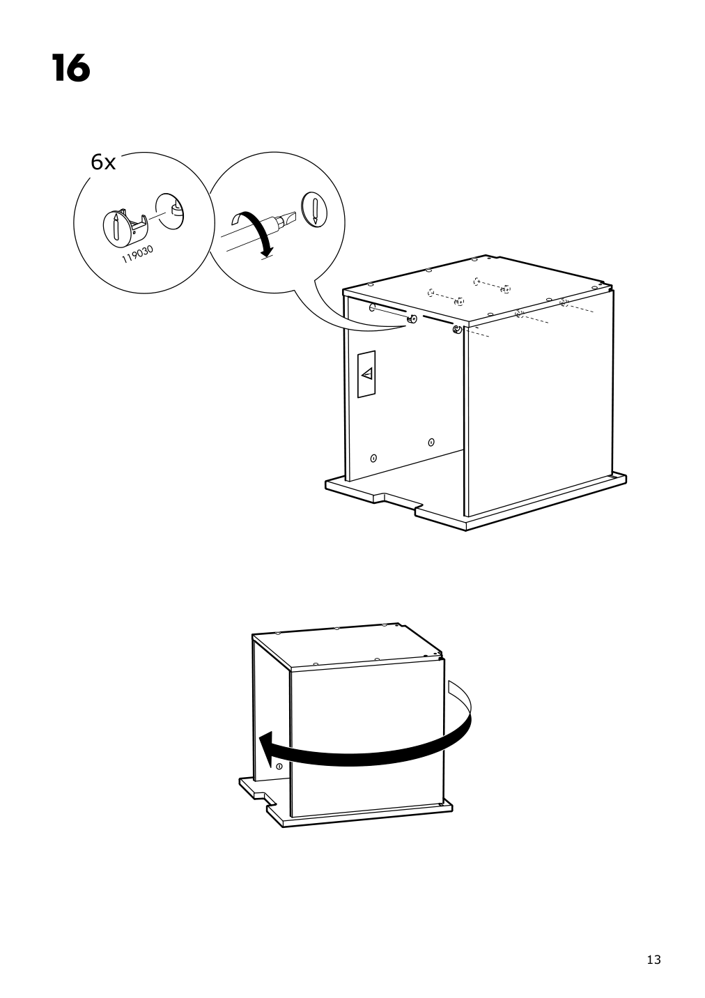 Assembly instructions for IKEA Nordli modular chest anthracite | Page 13 - IKEA NORDLI 5-drawer chest 992.765.75