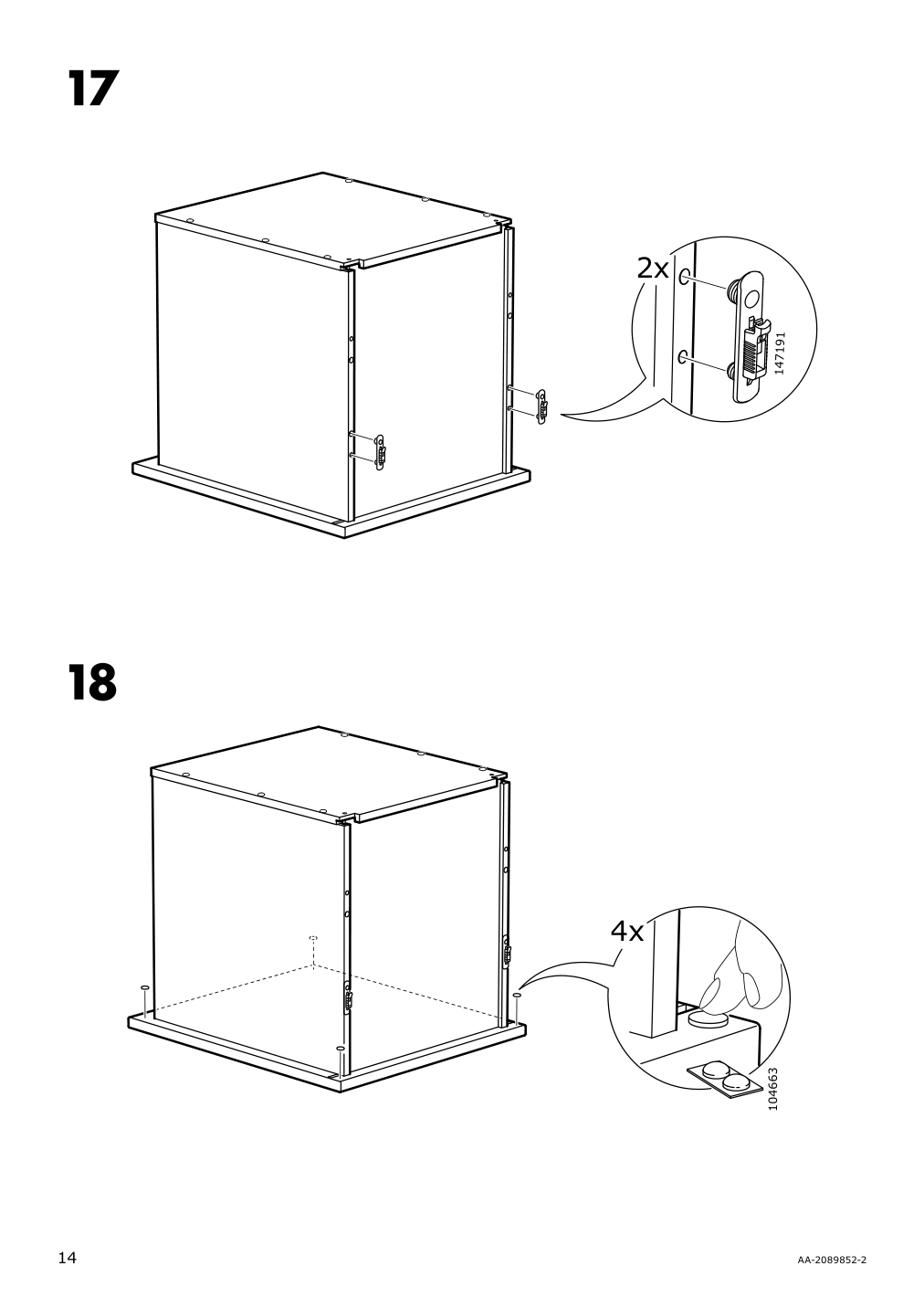 Assembly instructions for IKEA Nordli modular chest anthracite | Page 14 - IKEA NORDLI 2-drawer chest 992.765.37