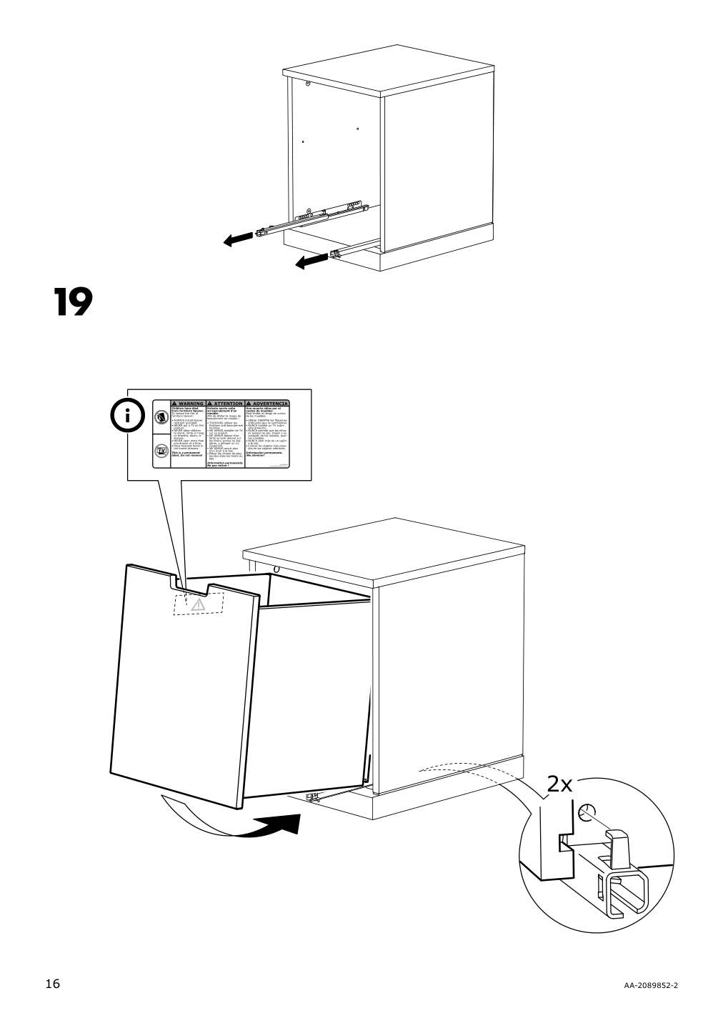 Assembly instructions for IKEA Nordli modular chest anthracite | Page 16 - IKEA NORDLI 8-drawer dresser 392.765.83