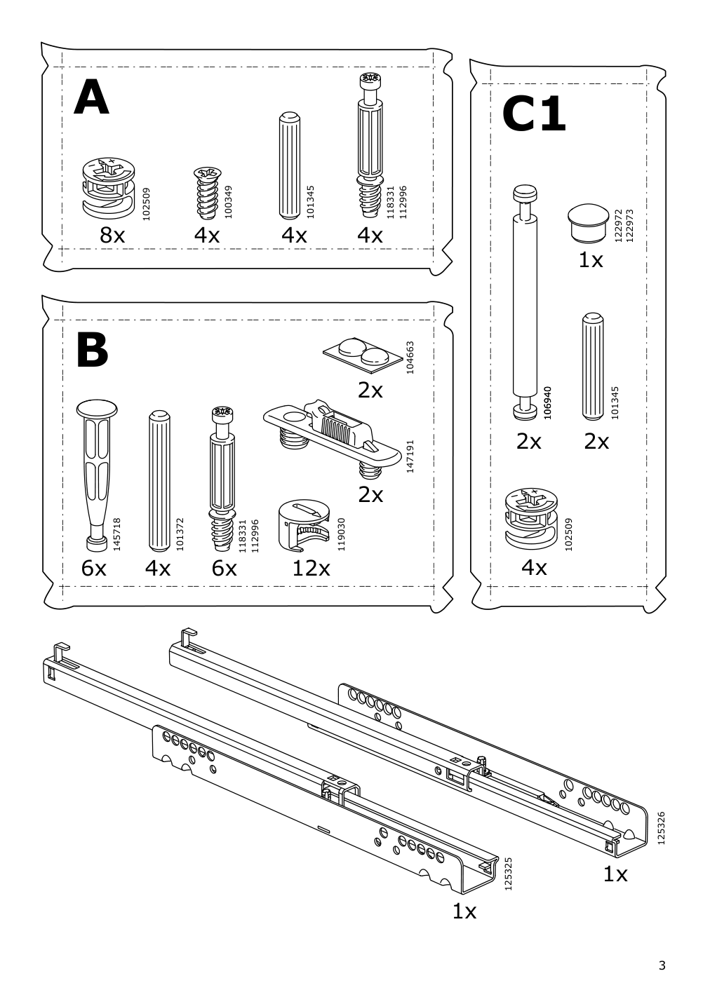 Assembly instructions for IKEA Nordli modular chest anthracite | Page 3 - IKEA NORDLI 2-drawer chest 992.765.37