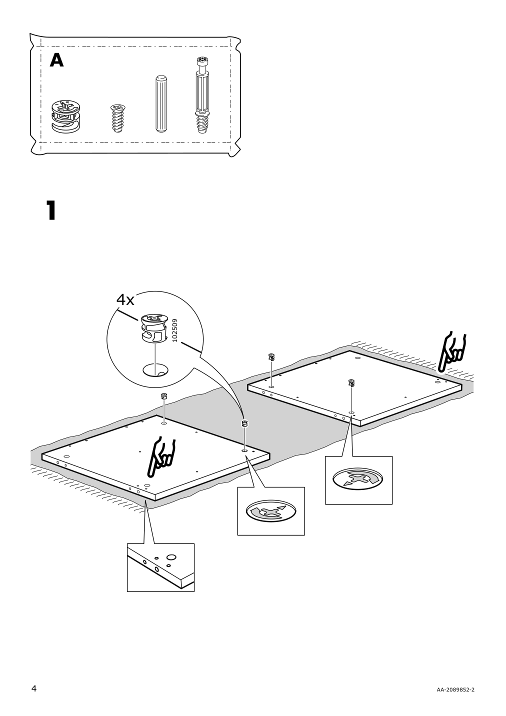 Assembly instructions for IKEA Nordli modular chest anthracite | Page 4 - IKEA NORDLI 3-drawer chest 892.765.71