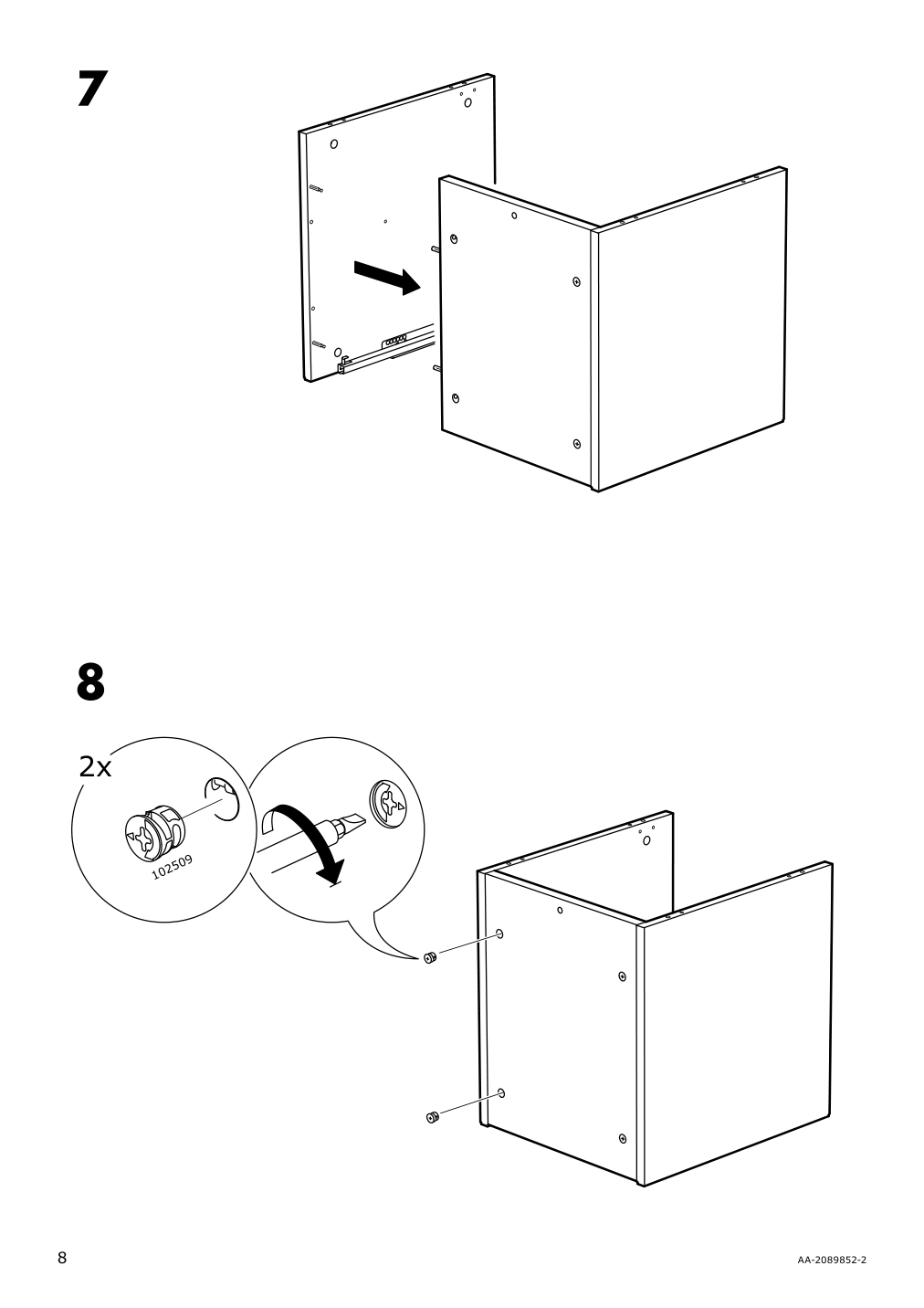 Assembly instructions for IKEA Nordli modular chest anthracite | Page 8 - IKEA NORDLI 8-drawer dresser 392.765.83