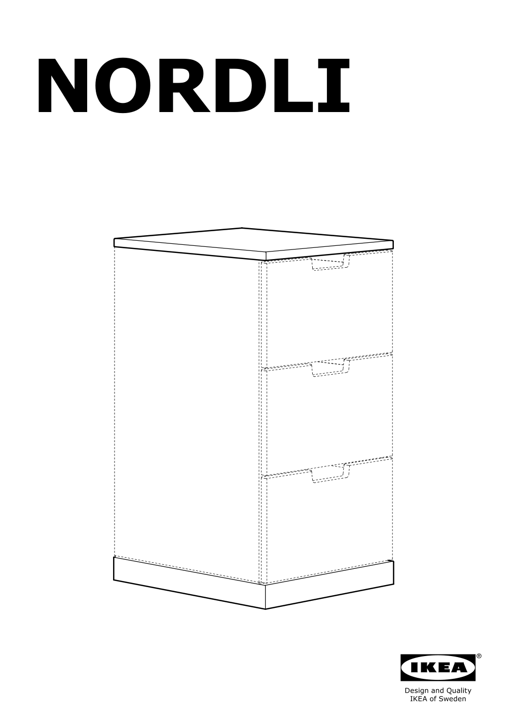 Assembly instructions for IKEA Nordli top and base anthracite | Page 1 - IKEA NORDLI 2-drawer chest 292.398.31