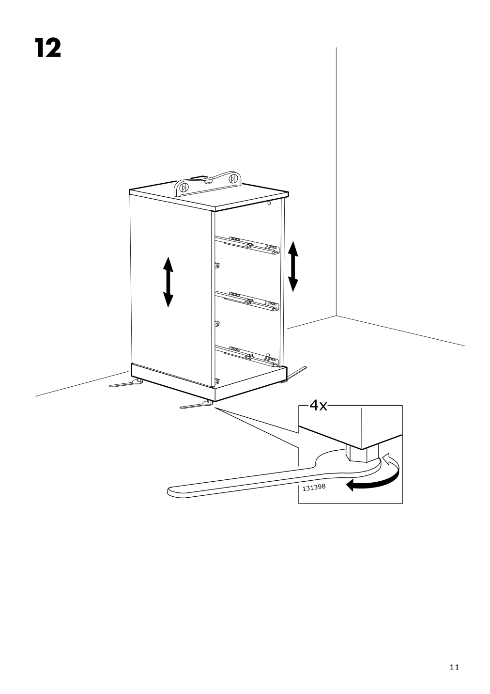 Assembly instructions for IKEA Nordli top and base anthracite | Page 11 - IKEA NORDLI 2-drawer chest 992.765.37