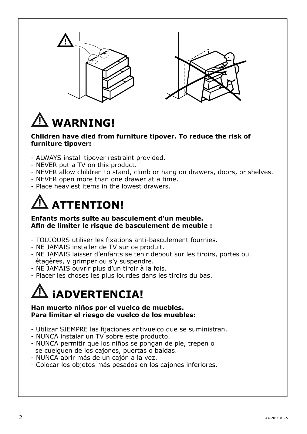 Assembly instructions for IKEA Nordli top and base anthracite | Page 2 - IKEA NORDLI 4-drawer chest 892.398.47