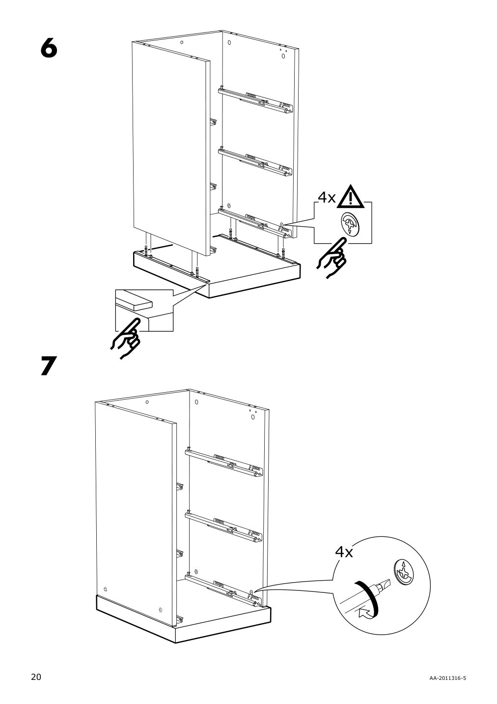 Assembly instructions for IKEA Nordli top and base anthracite | Page 20 - IKEA NORDLI 4-drawer chest 892.398.47