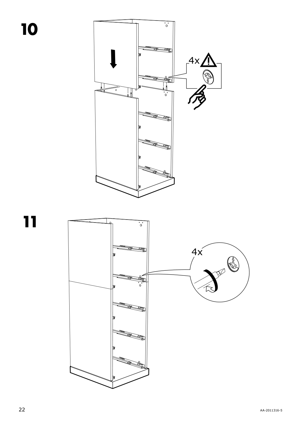 Assembly instructions for IKEA Nordli top and base anthracite | Page 22 - IKEA NORDLI 2-drawer chest 292.398.31