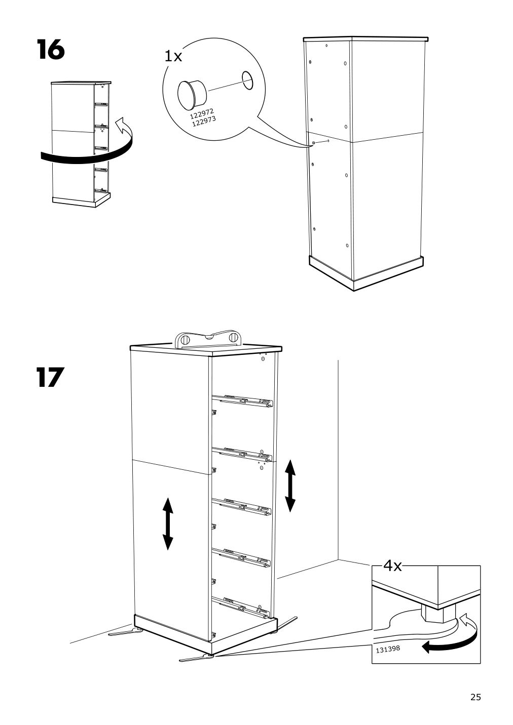 Assembly instructions for IKEA Nordli top and base anthracite | Page 25 - IKEA NORDLI 7-drawer dresser 892.480.45