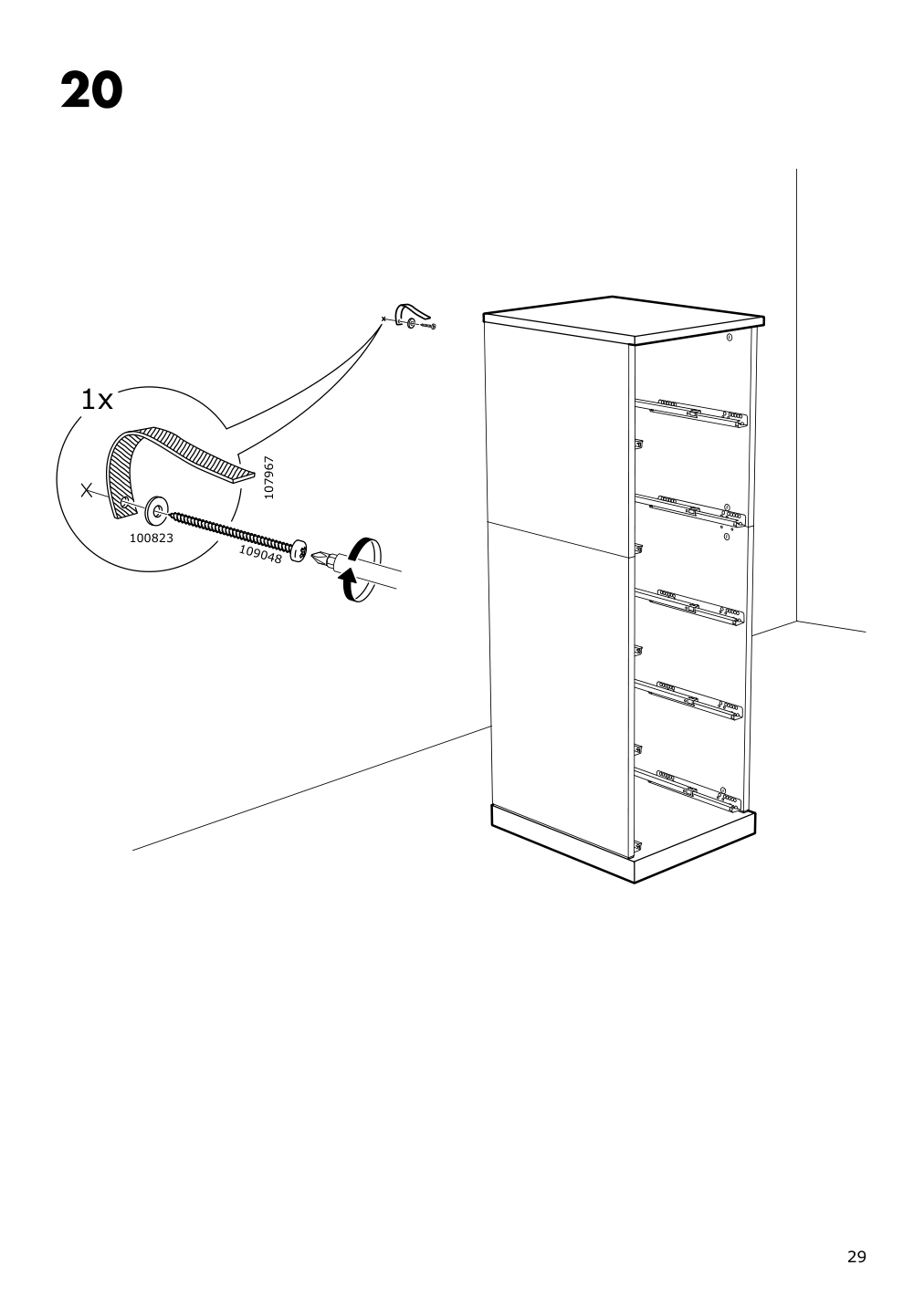 Assembly instructions for IKEA Nordli top and base anthracite | Page 29 - IKEA NORDLI 2-drawer chest 292.398.31