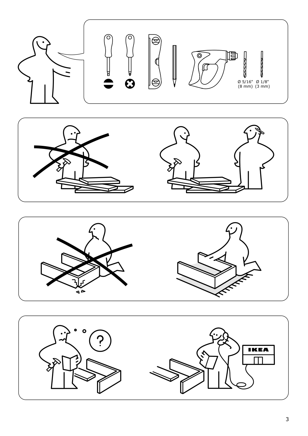 Assembly instructions for IKEA Nordli top and base anthracite | Page 3 - IKEA NORDLI 4-drawer chest 892.398.47