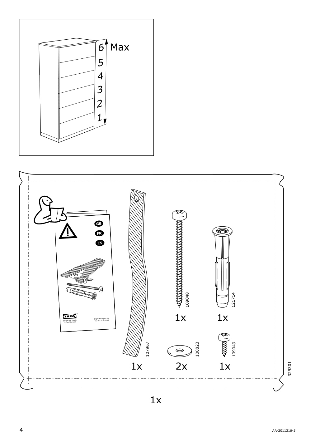 Assembly instructions for IKEA Nordli top and base anthracite | Page 4 - IKEA NORDLI chest 092.765.32