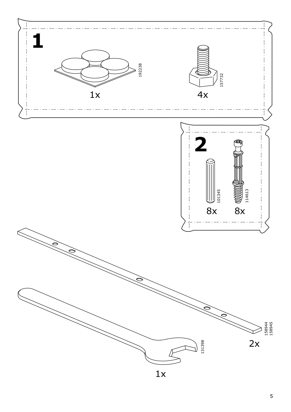 Assembly instructions for IKEA Nordli top and base anthracite | Page 5 - IKEA NORDLI 7-drawer dresser 892.480.45