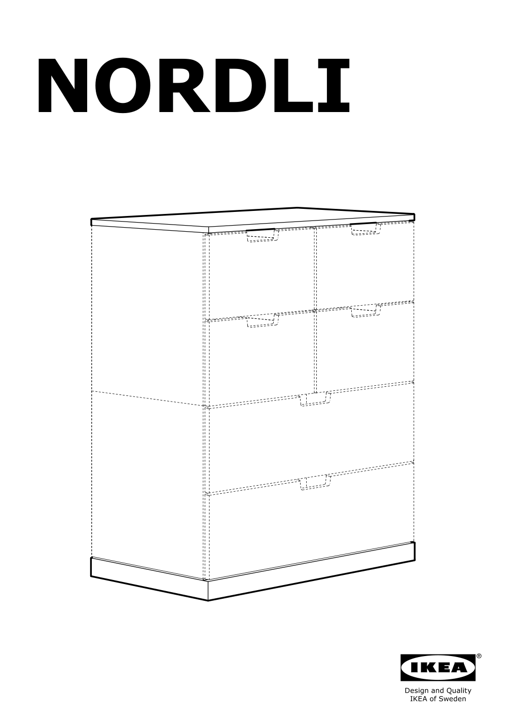 Assembly instructions for IKEA Nordli top and base anthracite | Page 1 - IKEA NORDLI 9-drawer chest 092.480.49