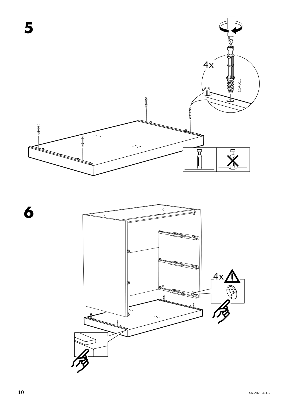 Assembly instructions for IKEA Nordli top and base anthracite | Page 10 - IKEA NORDLI 2-drawer chest 892.116.93