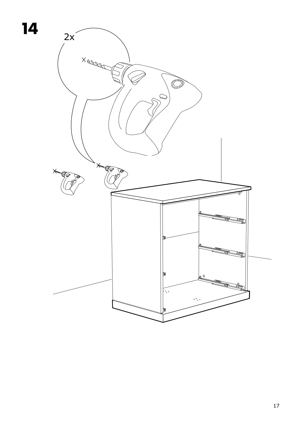 Assembly instructions for IKEA Nordli top and base anthracite | Page 17 - IKEA NORDLI 7-drawer dresser 592.116.99