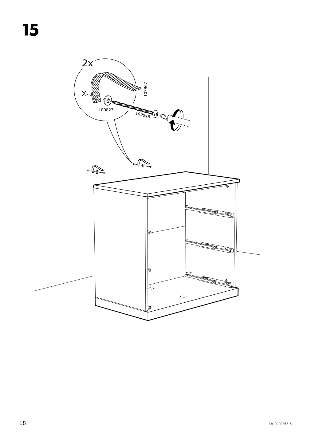 Assembly instructions for IKEA Nordli top and base anthracite | Page 18 - IKEA NORDLI 8-drawer dresser 392.765.83