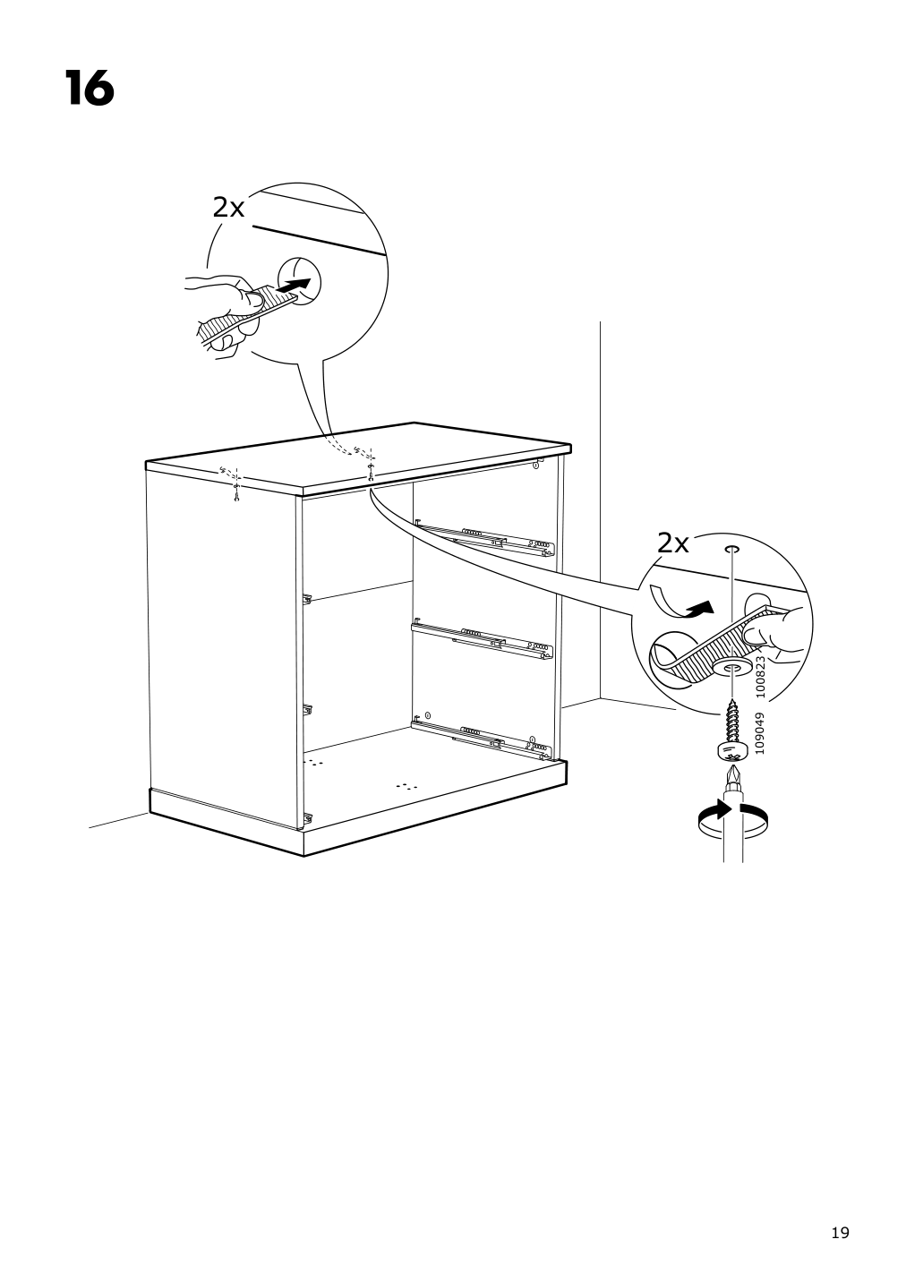 Assembly instructions for IKEA Nordli top and base anthracite | Page 19 - IKEA NORDLI 10-drawer chest 792.480.41