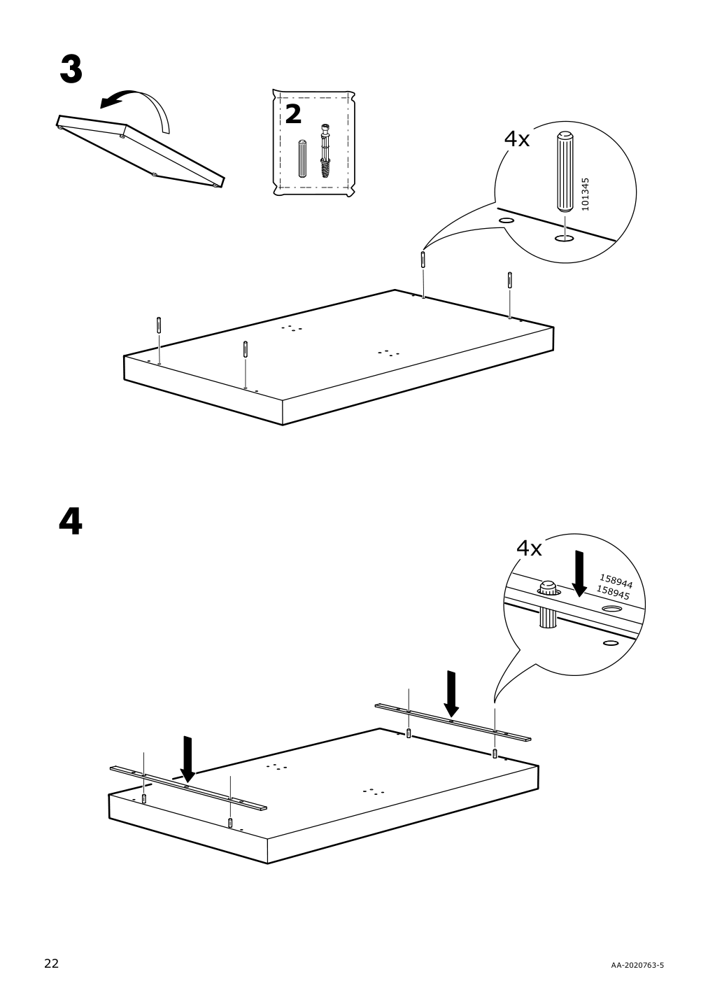 Assembly instructions for IKEA Nordli top and base anthracite | Page 22 - IKEA NORDLI 9-drawer chest 092.480.49