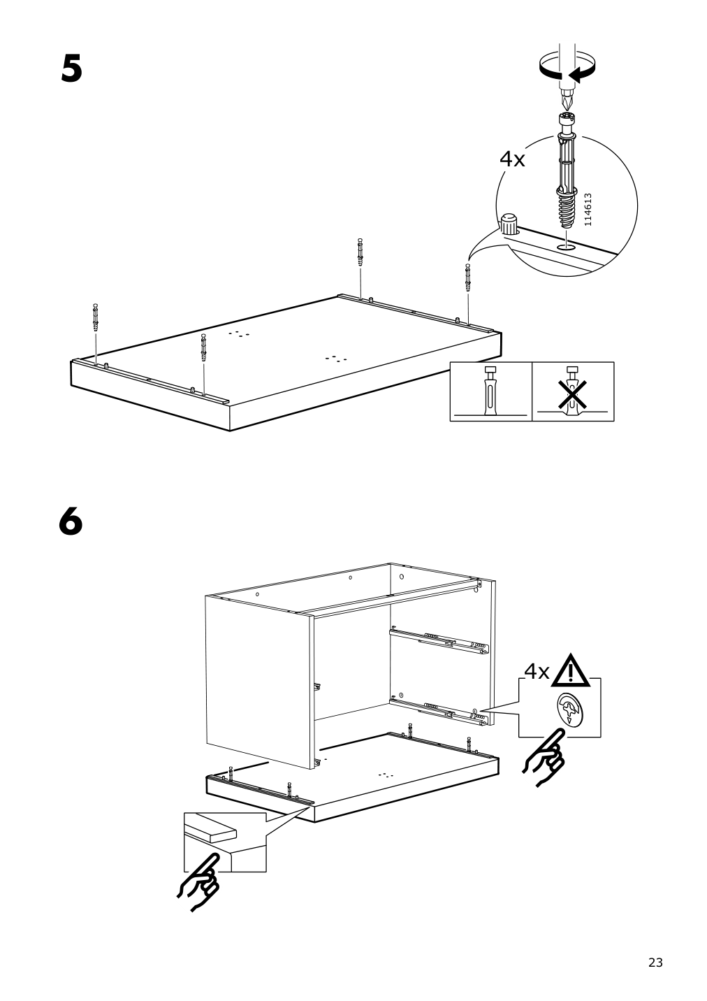 Assembly instructions for IKEA Nordli top and base anthracite | Page 23 - IKEA NORDLI 8-drawer dresser 392.765.83