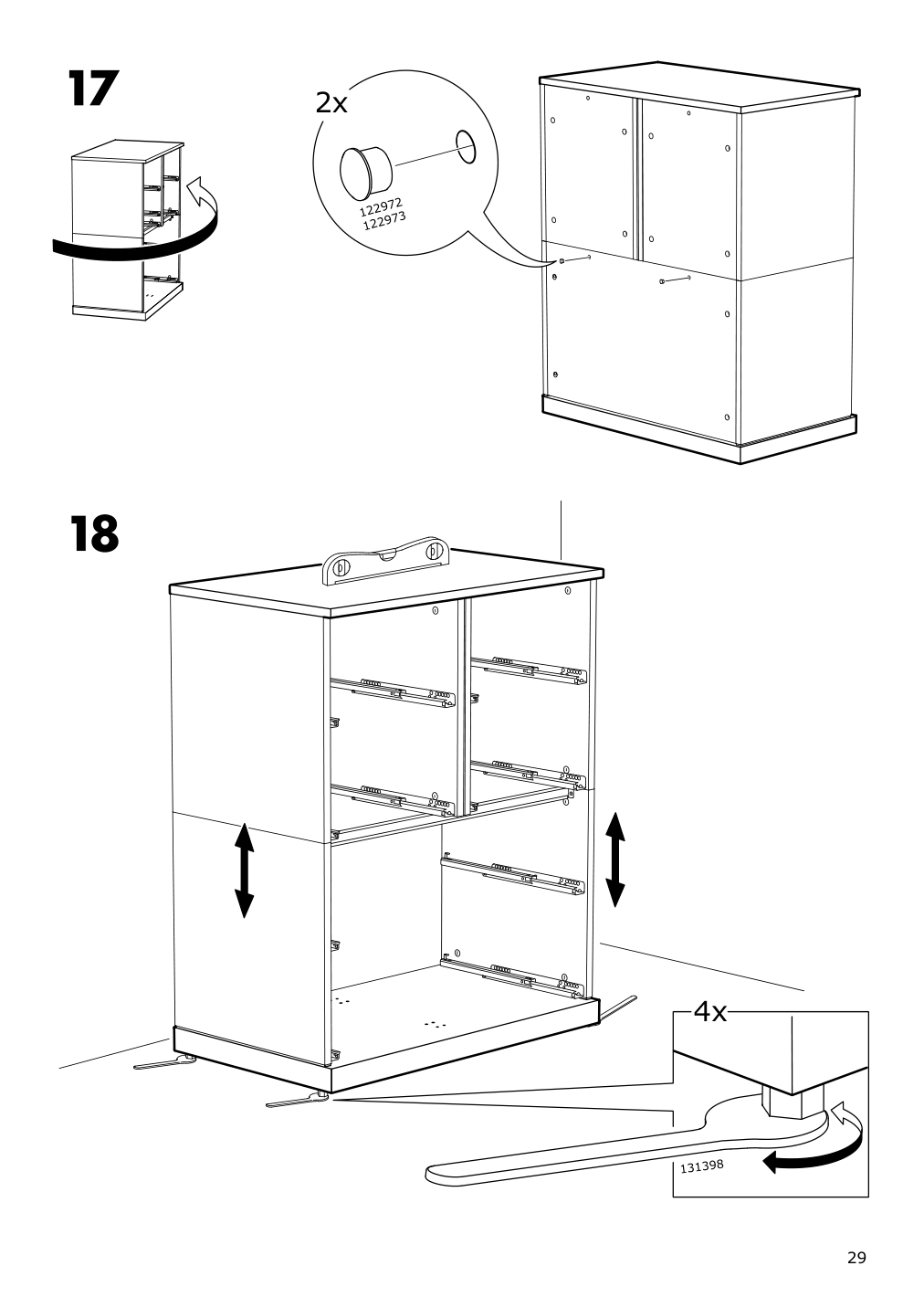 Assembly instructions for IKEA Nordli top and base anthracite | Page 29 - IKEA NORDLI 10-drawer chest 792.480.41