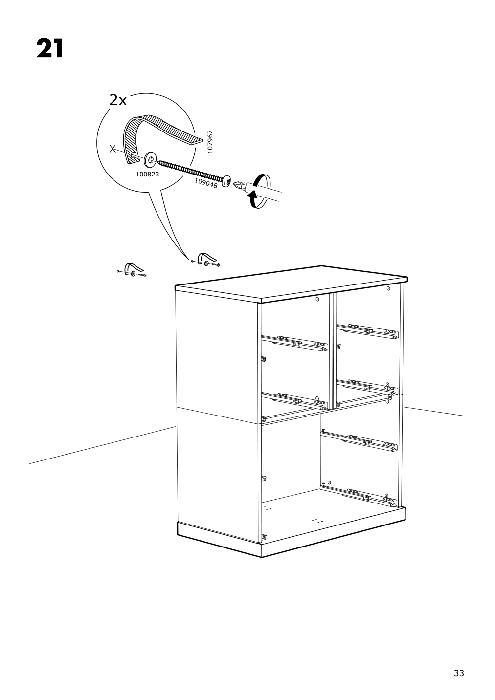 Assembly instructions for IKEA Nordli top and base anthracite | Page 33 - IKEA NORDLI 2-drawer chest 892.116.93