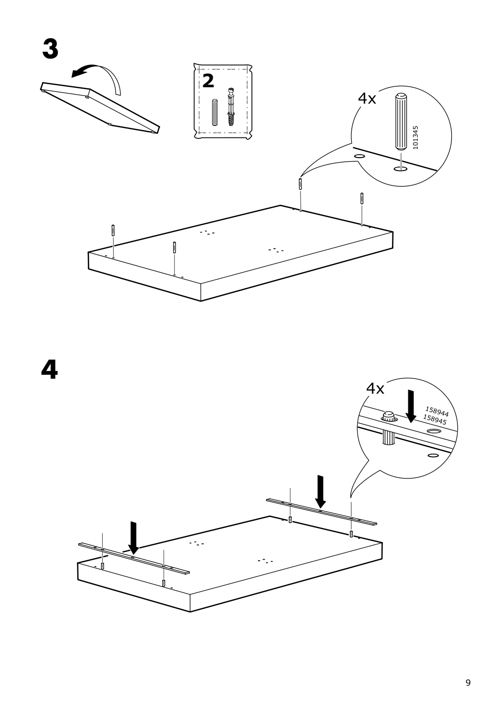 Assembly instructions for IKEA Nordli top and base anthracite | Page 9 - IKEA NORDLI 5-drawer chest 592.480.37