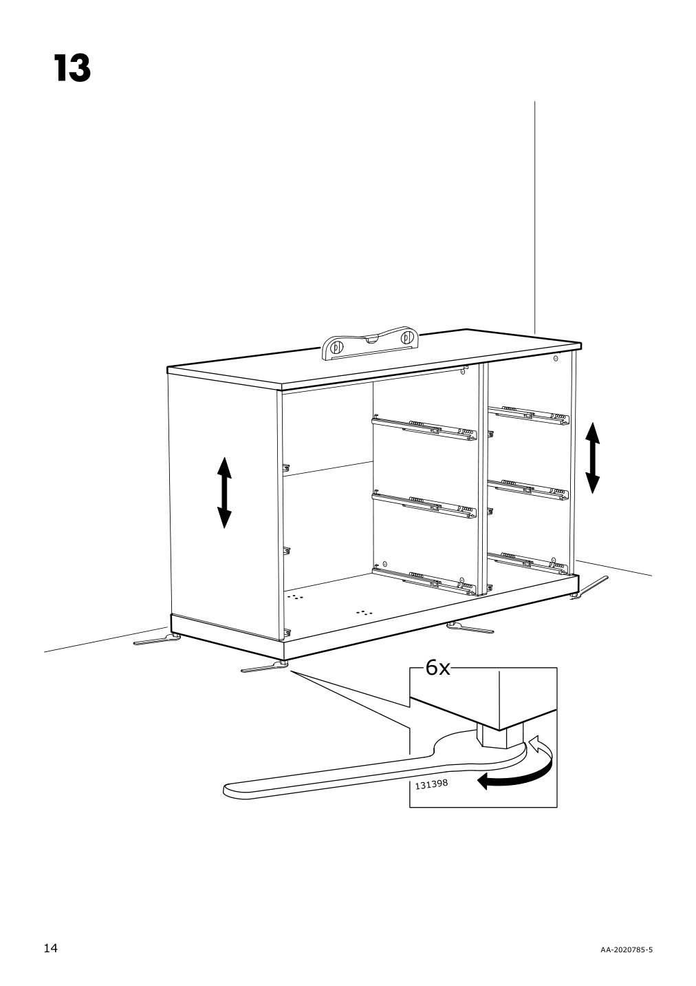 Assembly instructions for IKEA Nordli top and base anthracite | Page 14 - IKEA NORDLI 3-drawer chest 892.765.71