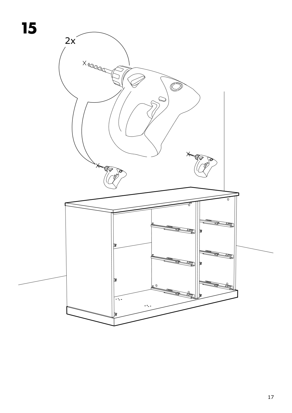 Assembly instructions for IKEA Nordli top and base anthracite | Page 17 - IKEA NORDLI 3-drawer chest 892.765.71