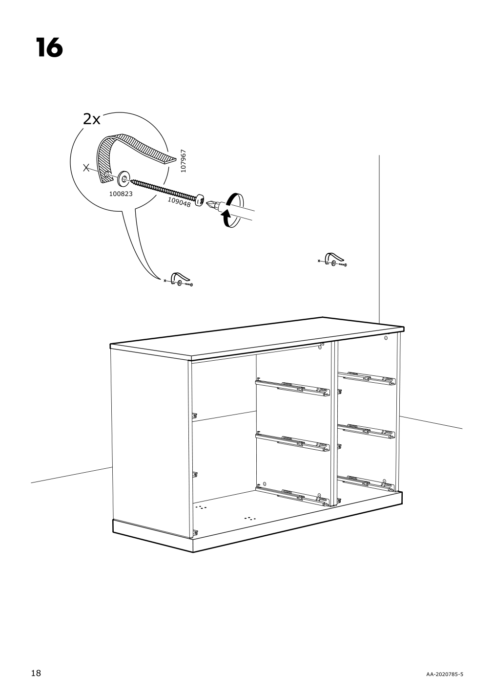 Assembly instructions for IKEA Nordli top and base anthracite | Page 18 - IKEA NORDLI 12-drawer chest 892.116.88