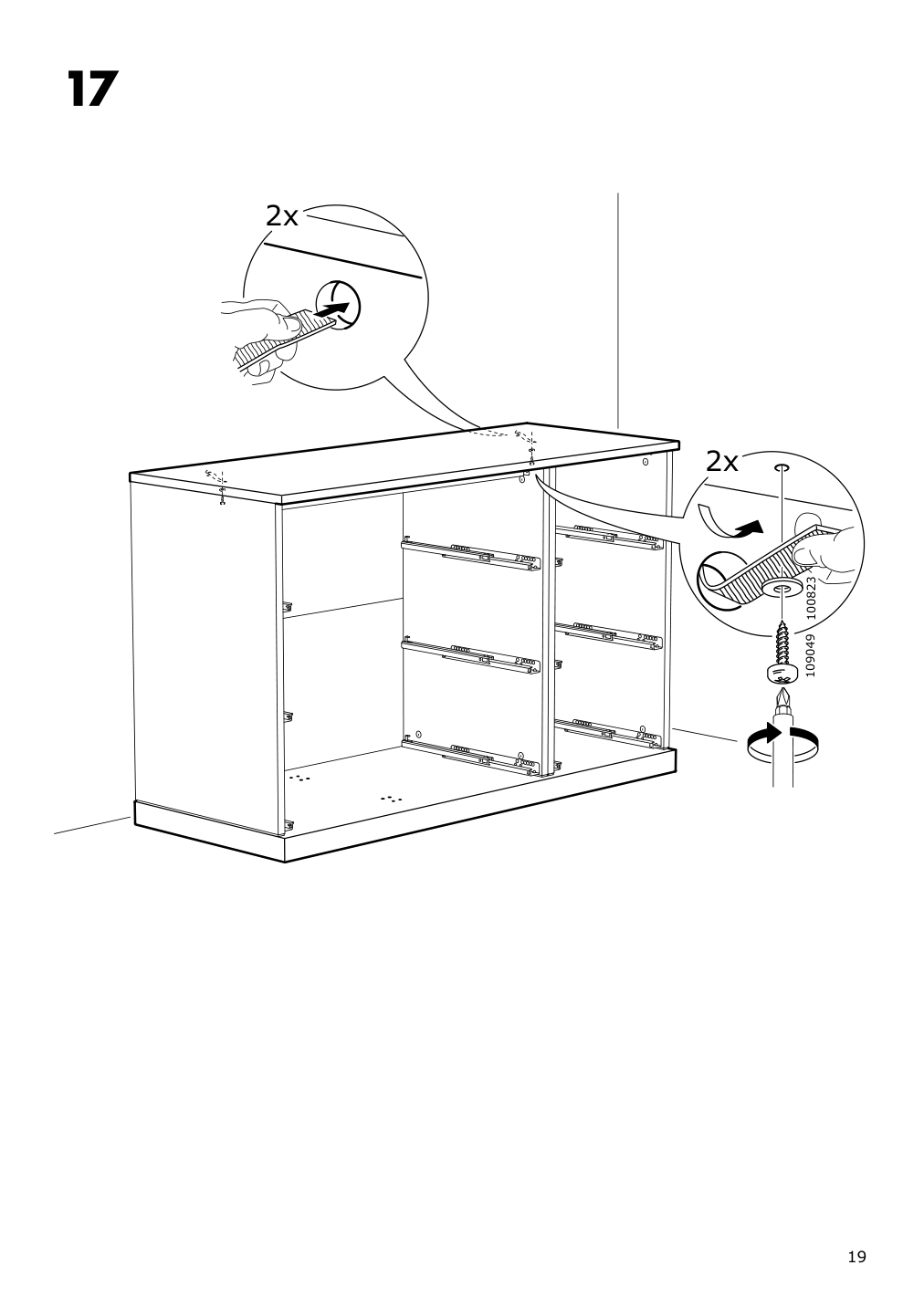 Assembly instructions for IKEA Nordli top and base anthracite | Page 19 - IKEA NORDLI 12-drawer chest 892.116.88