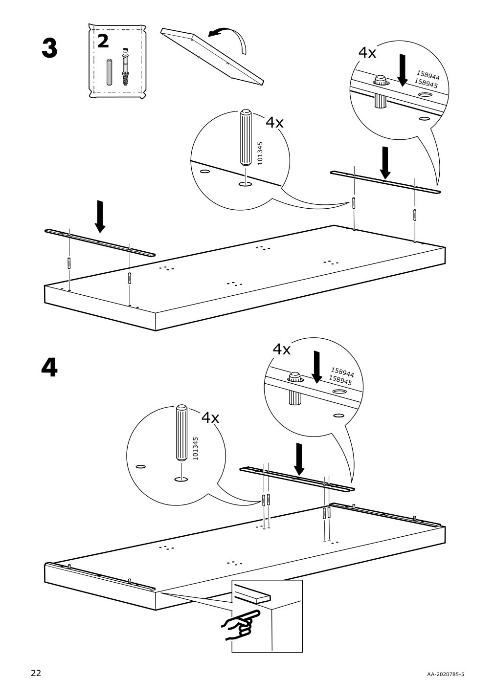 Assembly instructions for IKEA Nordli top and base anthracite | Page 22 - IKEA NORDLI 3-drawer chest 892.765.71