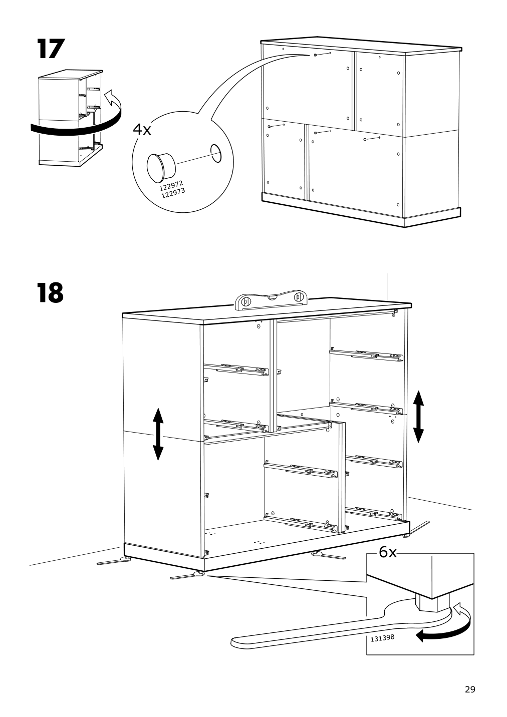 Assembly instructions for IKEA Nordli top and base anthracite | Page 29 - IKEA NORDLI 8-drawer dresser 192.117.00