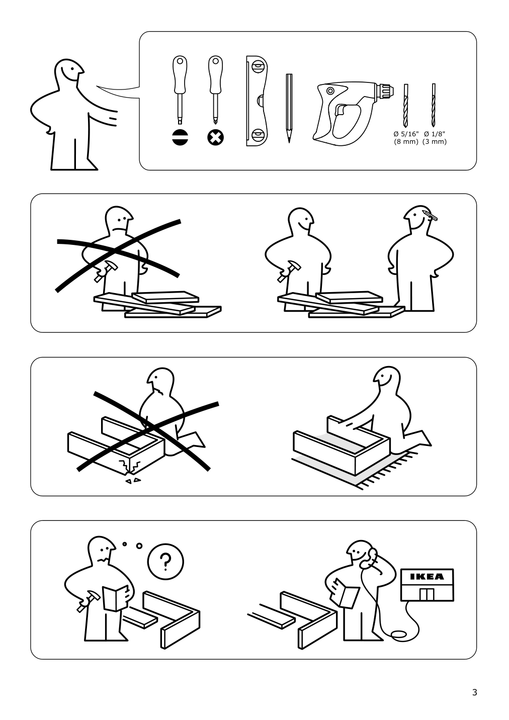 Assembly instructions for IKEA Nordli top and base anthracite | Page 3 - IKEA NORDLI 6-drawer dresser 192.765.60