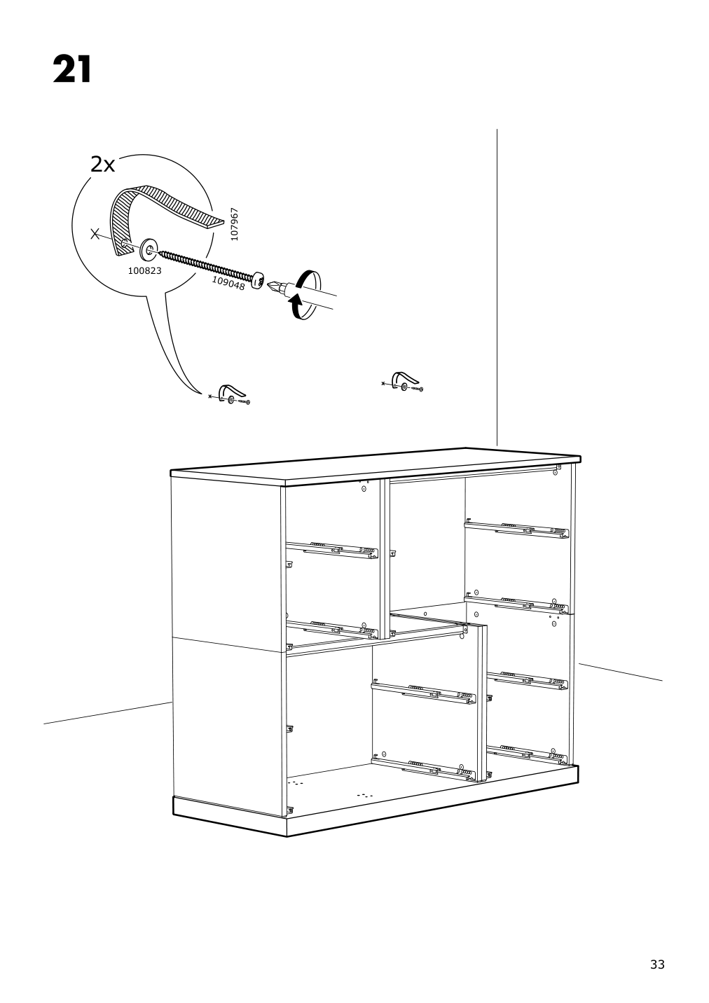 Assembly instructions for IKEA Nordli top and base anthracite | Page 33 - IKEA NORDLI 6-drawer dresser 192.116.96