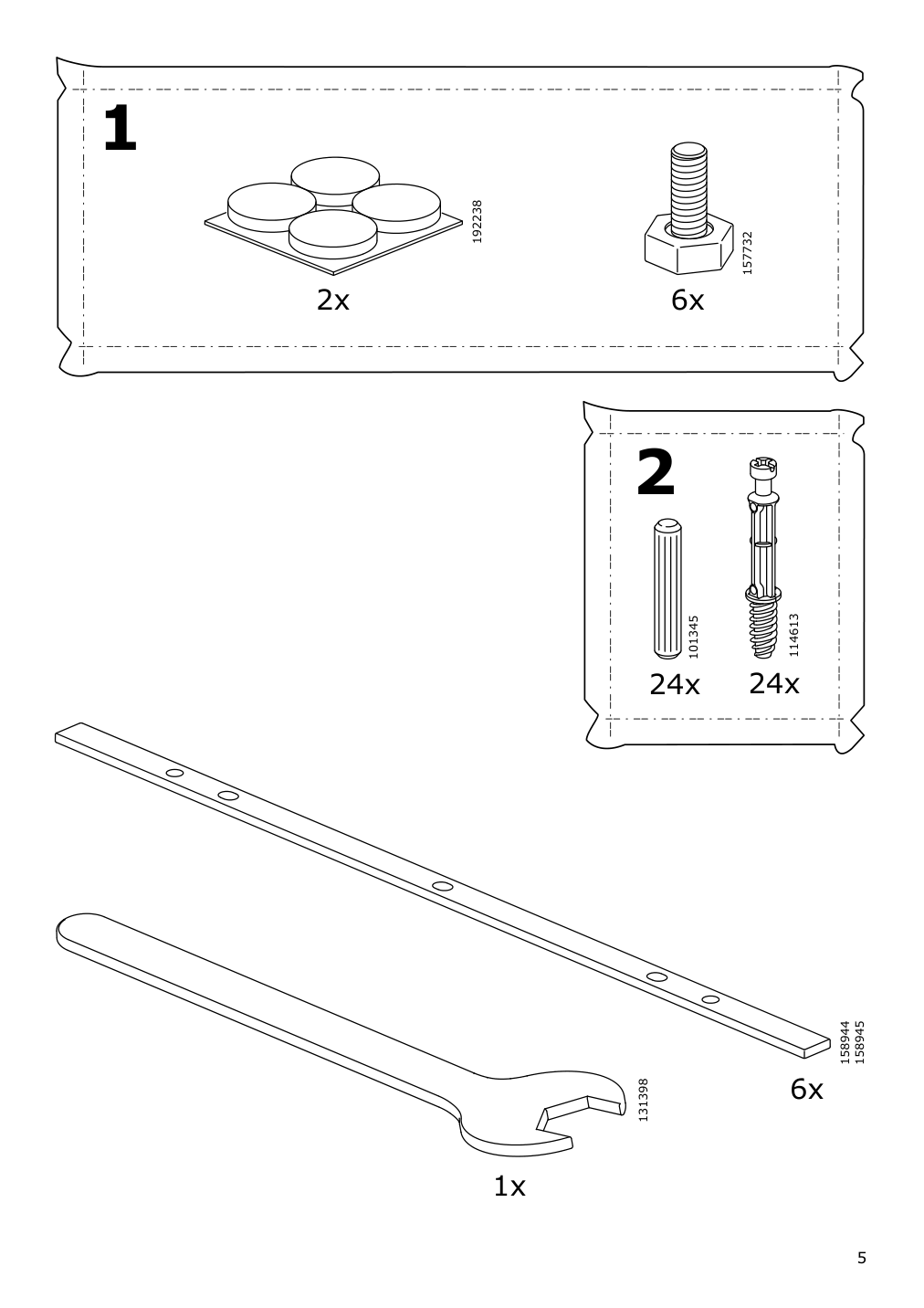 Assembly instructions for IKEA Nordli top and base anthracite | Page 5 - IKEA NORDLI 6-drawer dresser 192.765.60