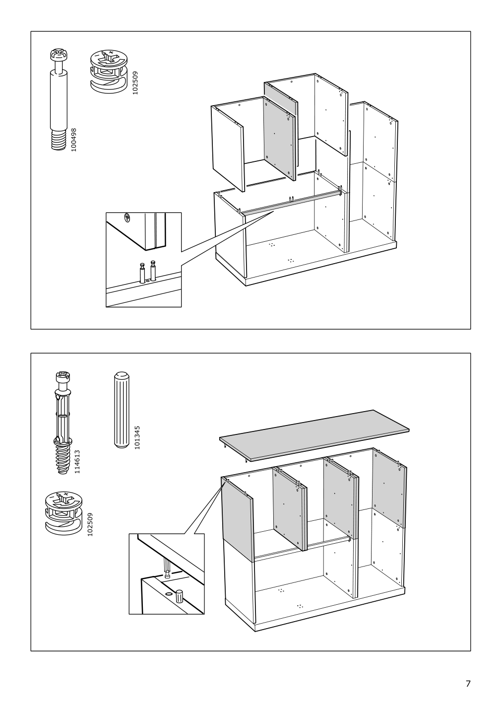 Assembly instructions for IKEA Nordli top and base anthracite | Page 7 - IKEA NORDLI 3-drawer chest 892.765.71