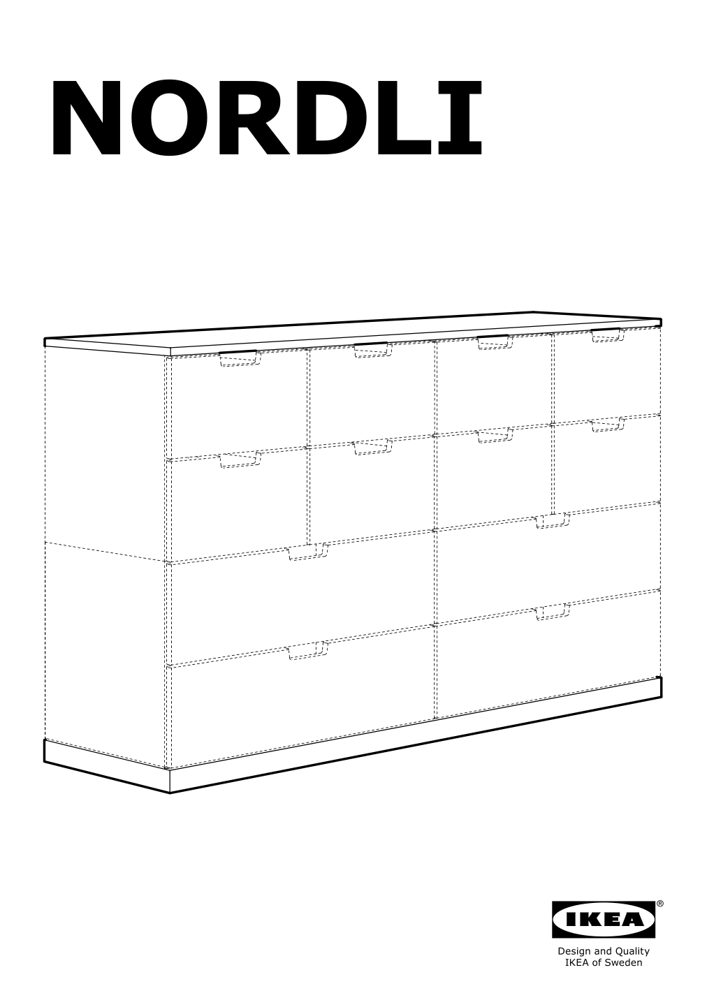 Assembly instructions for IKEA Nordli top and base anthracite | Page 1 - IKEA NORDLI 4-drawer dresser 392.116.95